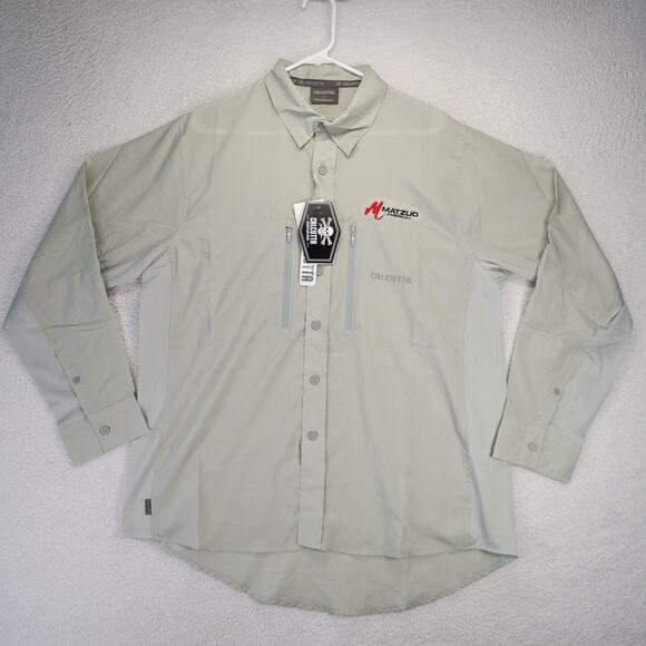 Calcutta Fishing Shirt Mens L Long Sleeve Performance UPF 50 Lightweight Matzuo - Picture 1 of 15